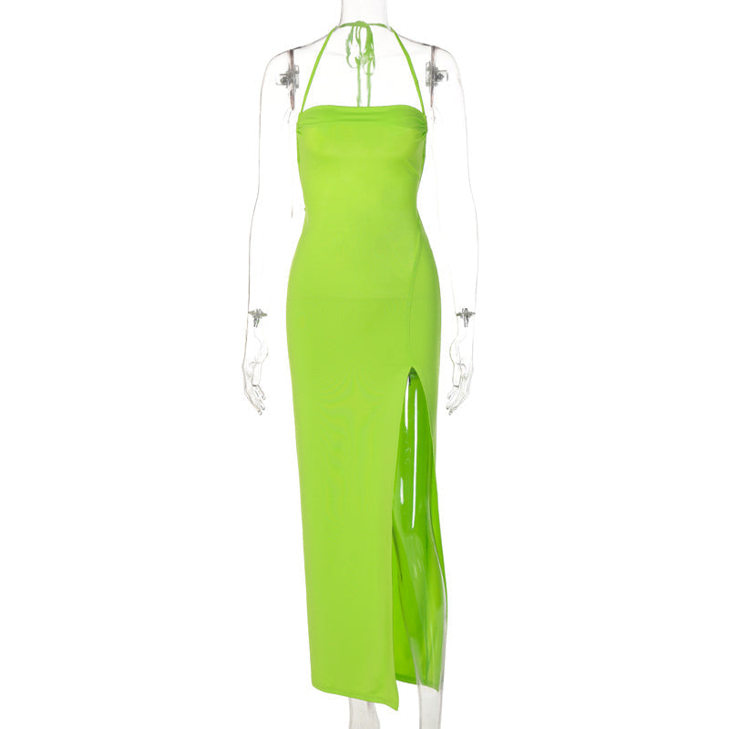 Backless Sleeveless Slit Maxi Dresses - Image 15