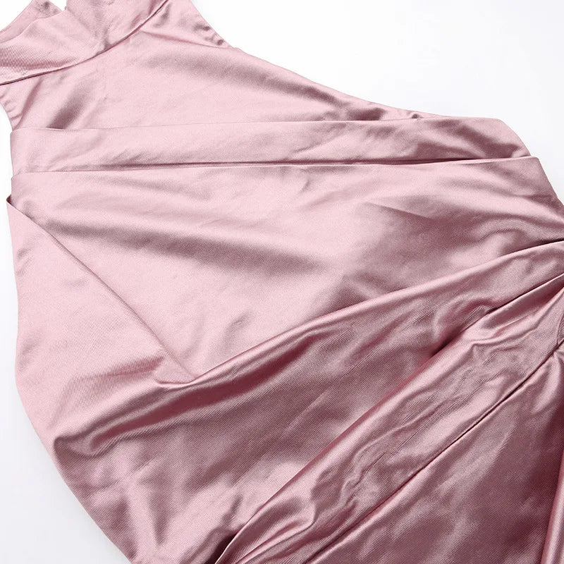 Halter Sleeveless Backless High Spilt Maxi Dress - Image 18