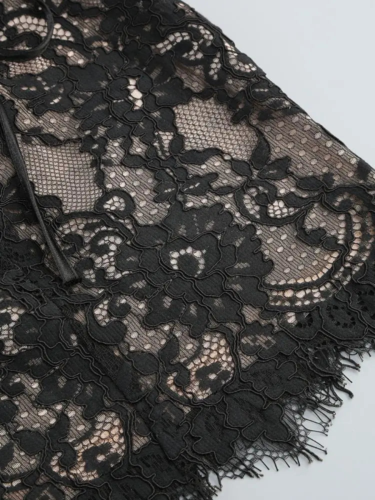 Lace Strapless Sleeveless Corset Mini Dress - Image 25