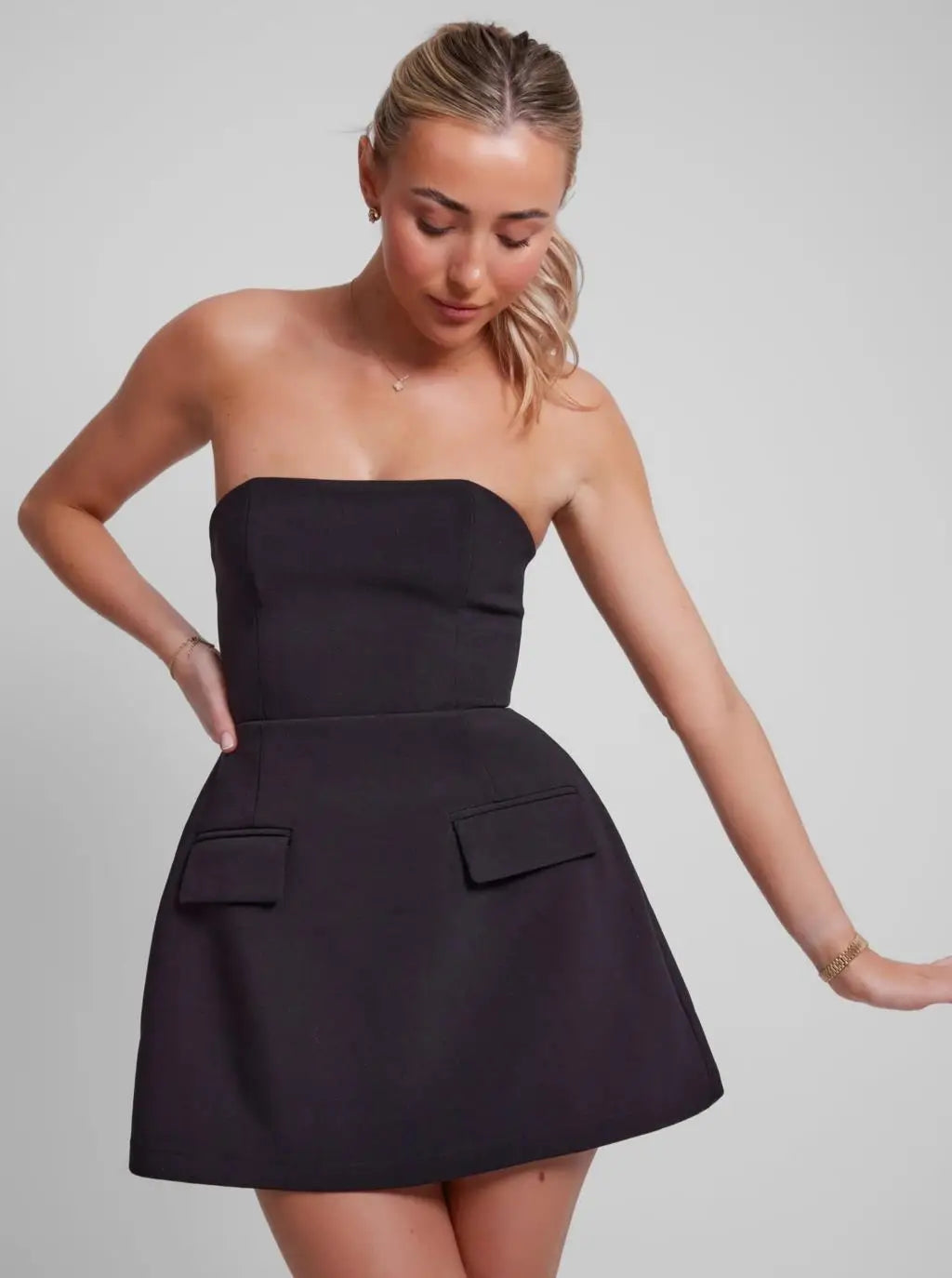 Solid Tube Mini Dress - Image 11
