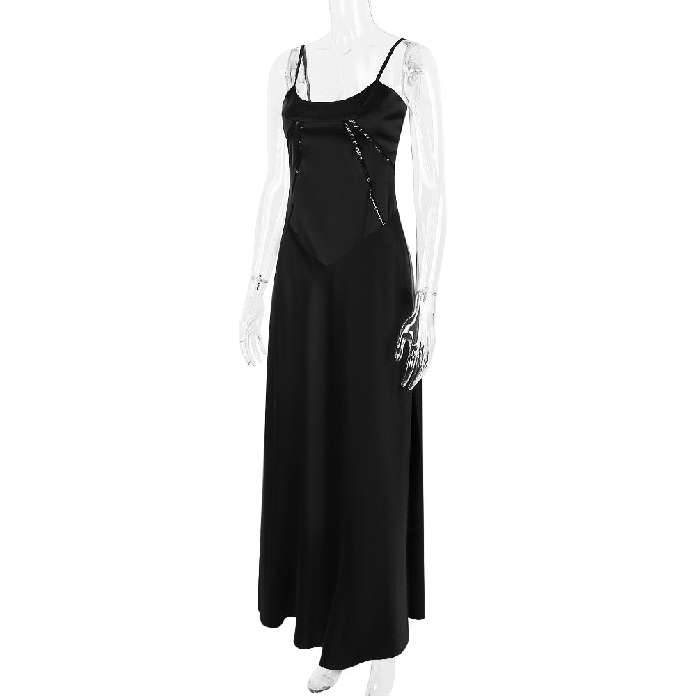 Satin Back Tie-Up Maxi Dress - Image 5