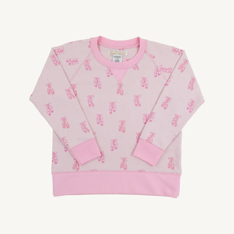 TBBC | Cassidy Comfy Crewneck Girls French Terry - On Pointe/Pier Party Pink