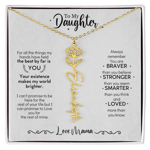 Personalized Birth Month Flower Necklace