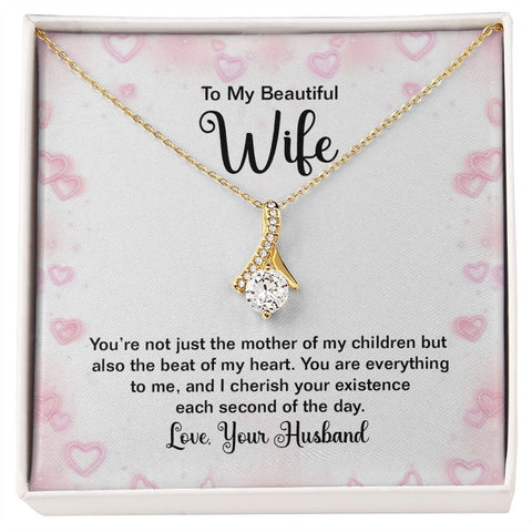 Wife Gift - Necklace with Beat of My Heart Card