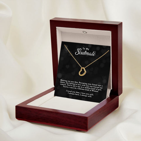 Heart Necklace: Gift for Her, Soulmate, Wife, Girlfriend, Future Wife