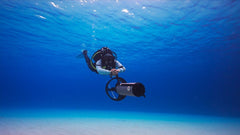 Dive neutrally trim with Dive Xtras BlackTip Tech Underwater Scooter.