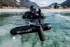 Ice Diving with the SCUBAJET PRO Dive Kit Underwater Scooter.
