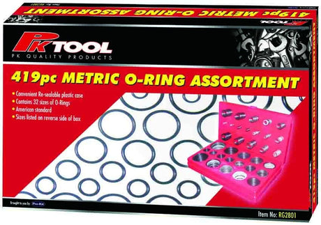 419 Piece Metric O-Ring Assortment Performance Tool oring