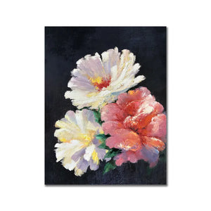 Whte and Red Wonderful Flowers Canvas Art - Fully Canvas