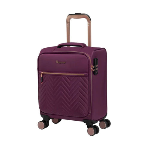 purple underseat luggage