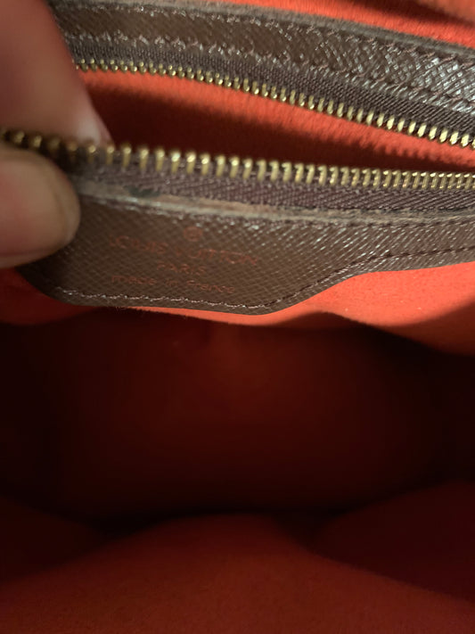 Auth LOUIS VUITTON Epi Concorde Handbag Brown/Goldtone Leather - e51899a
