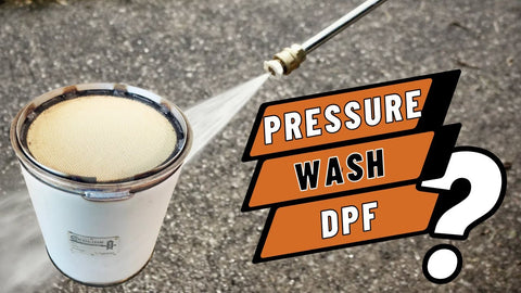 pressure wash DPF filter