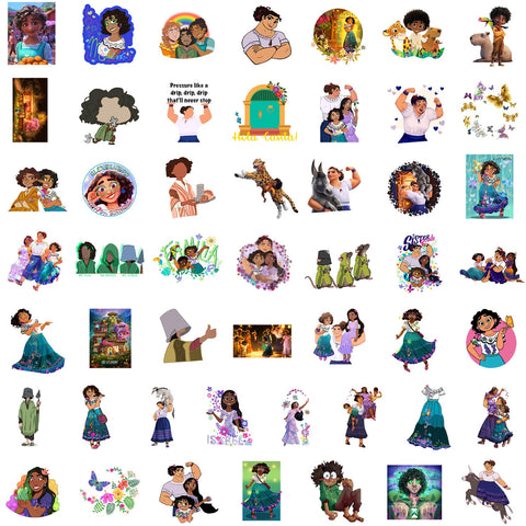 50-100pcs/pack Encanto Cartoon Stickers – Art from Heart