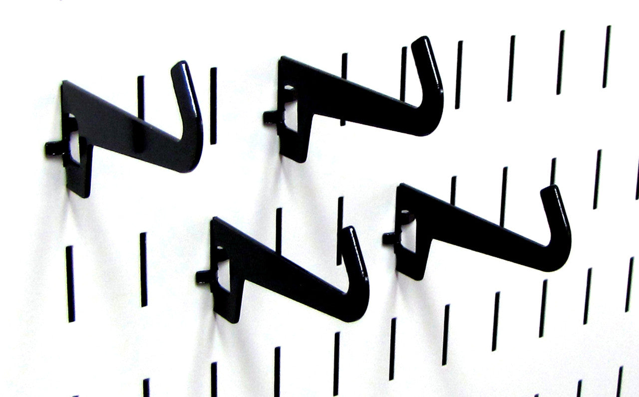 Curved Tip Slotted Pegboard Hook (4) Pack - 3-1/2 Reach - 10-HZ-103