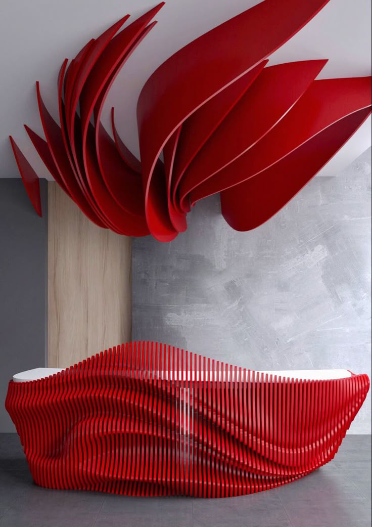 Red Parametric Reception Desk.jpeg__PID:53027f29-3665-4ed3-840c-0fdb963c5279