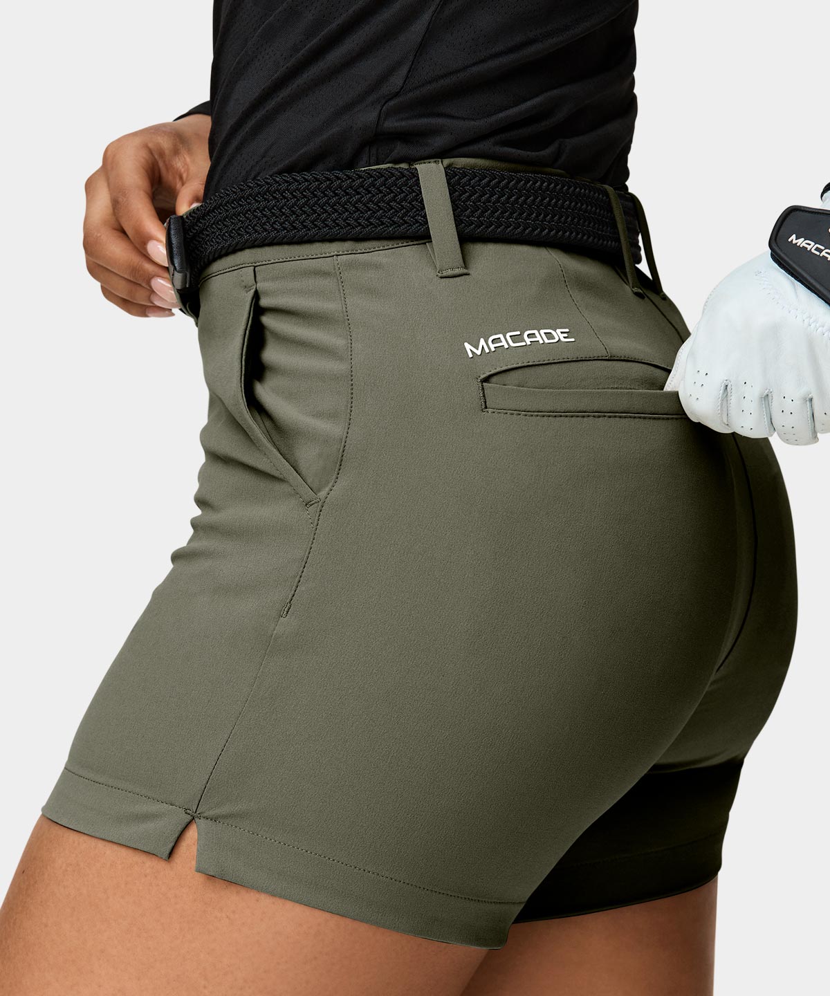 Olive Flex Shorts – Macade