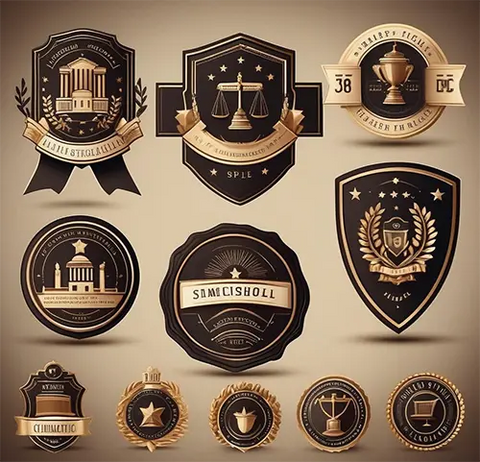 school badge collection