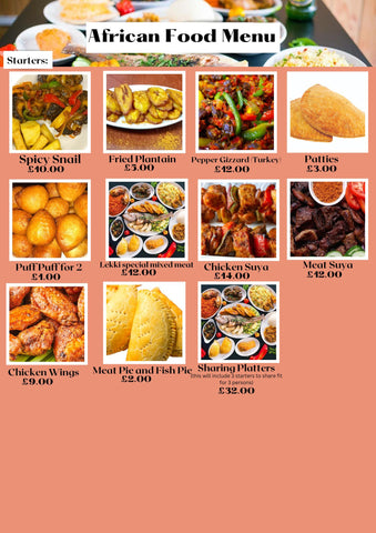 ghanaian food menu