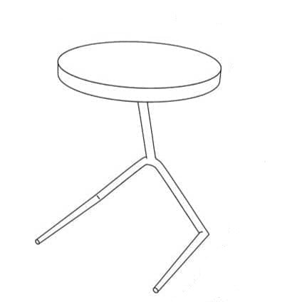 Functional service table with gold legs ST067 – homznia