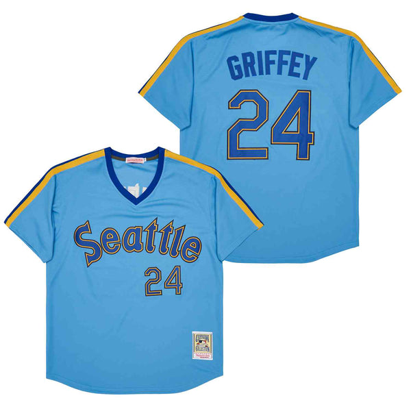 Youth Replica Seattle Mariners Ken Griffey Jr. #24 Cool Base Cooperstown  White Jersey