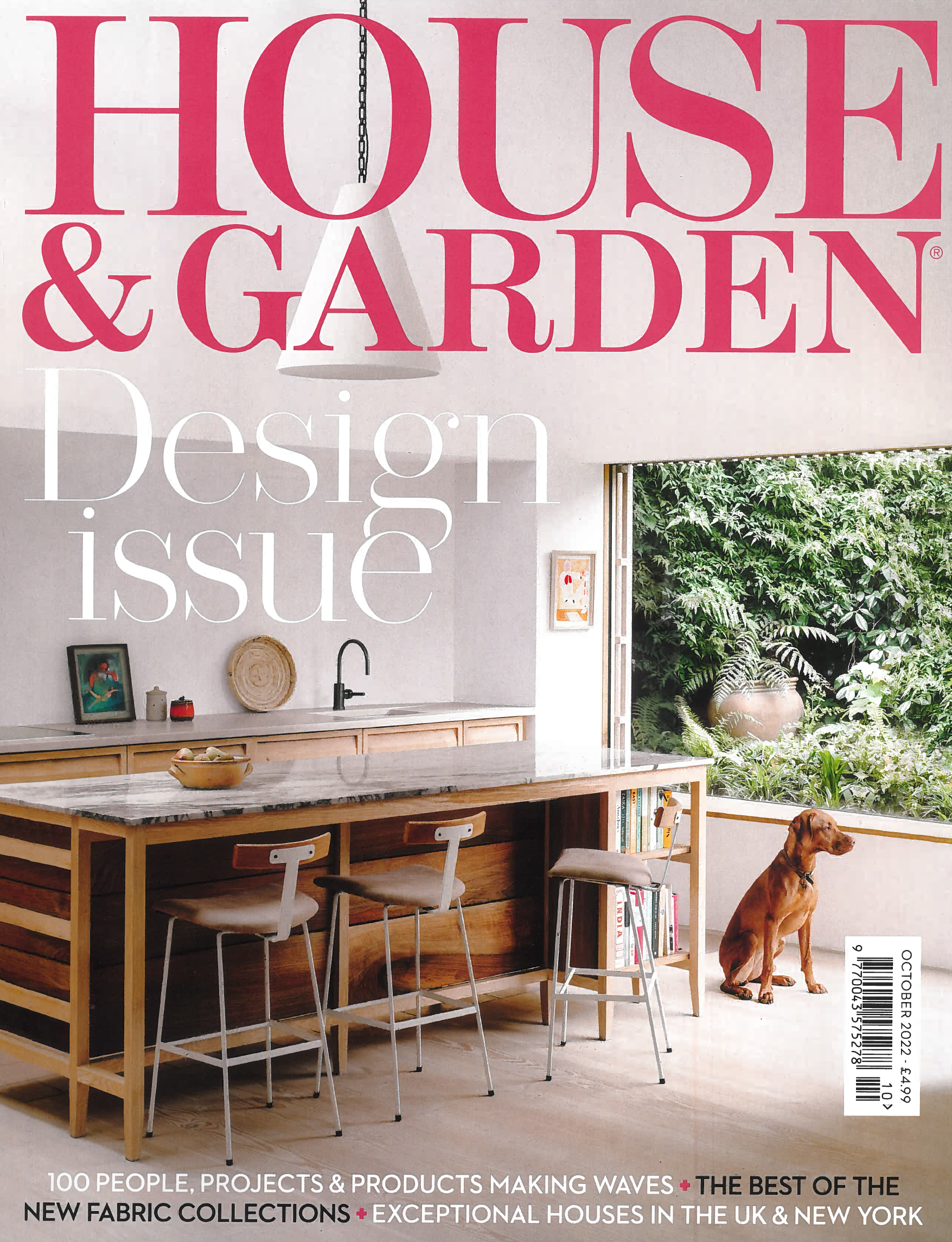 Magazine cover featuring modern style kitchen