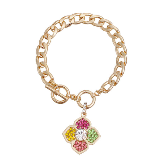 Striped Blossoms: Luxury Bracelet