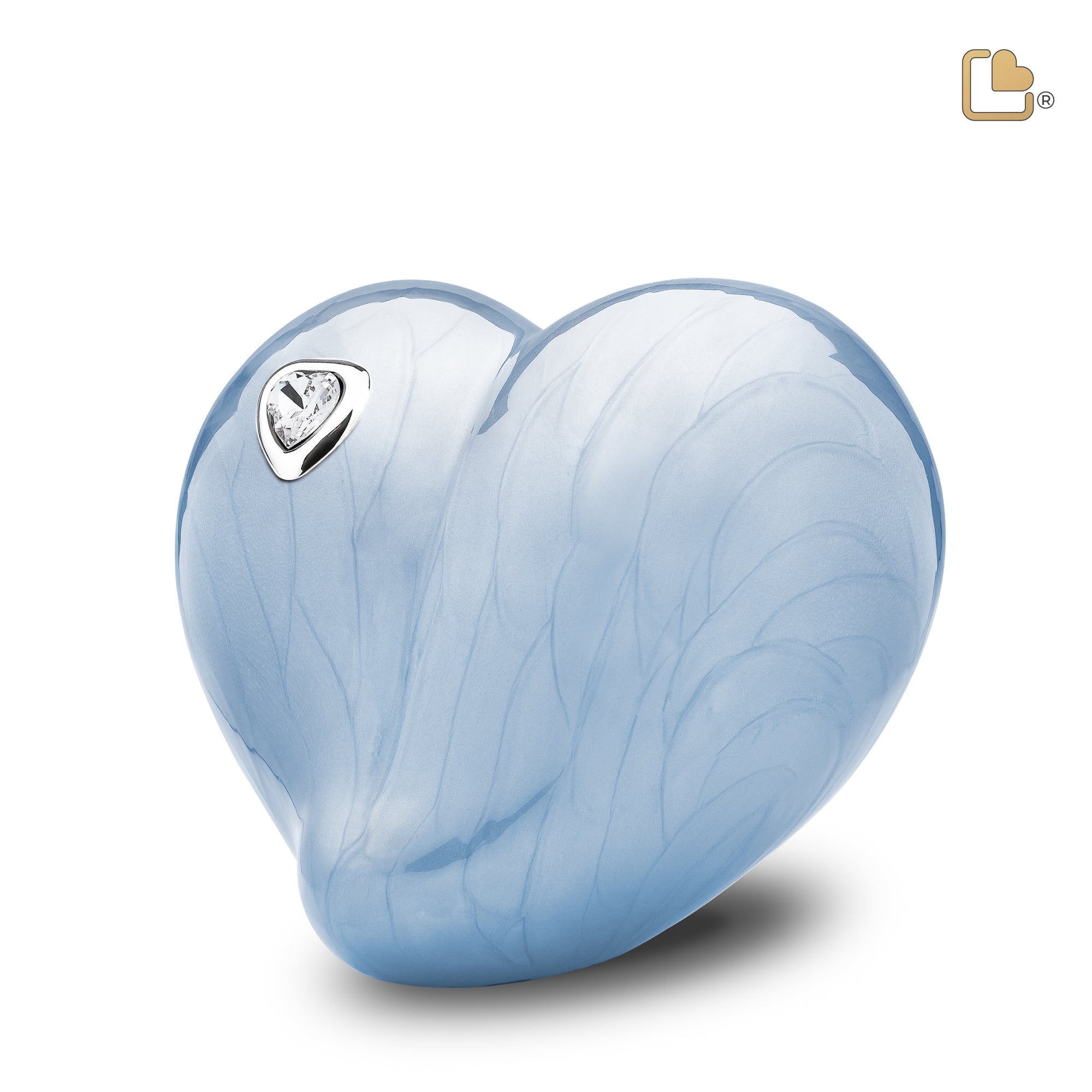 Mirror-Polished Heart Miniature Urn. - Montreal Miniature Hearts