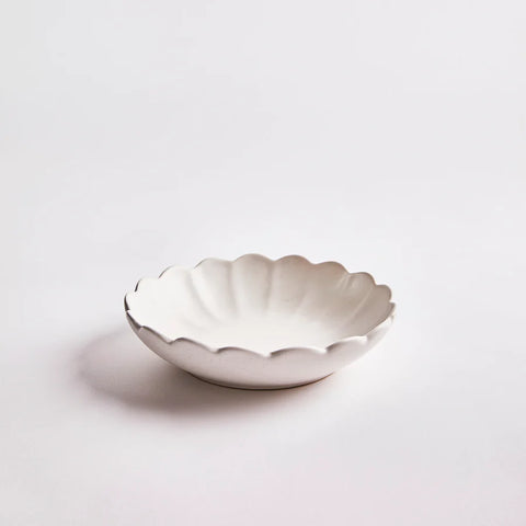 White Scallop Edge Bowl