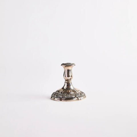Silver antique-style candle holder