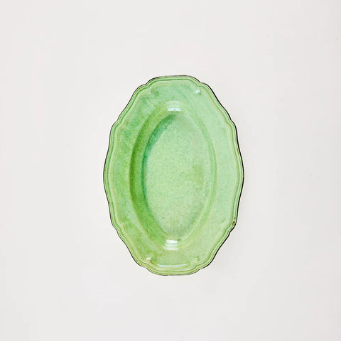 Green Oval Platter