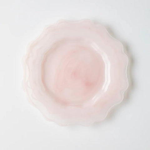 Pink marble dinner plate