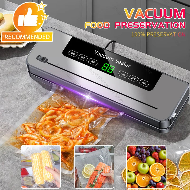 Vacuum Pro X65 | 65Kpa Smart Food Vacuum Sealer – Auto Dry/Wet Sealing with Built-In Bag Cutter & External VAC Port