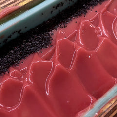 Textured top of the watermelon soap