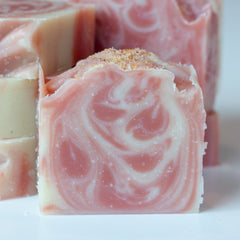 A photo of my first White and Rose Clay Handmade Body Soap