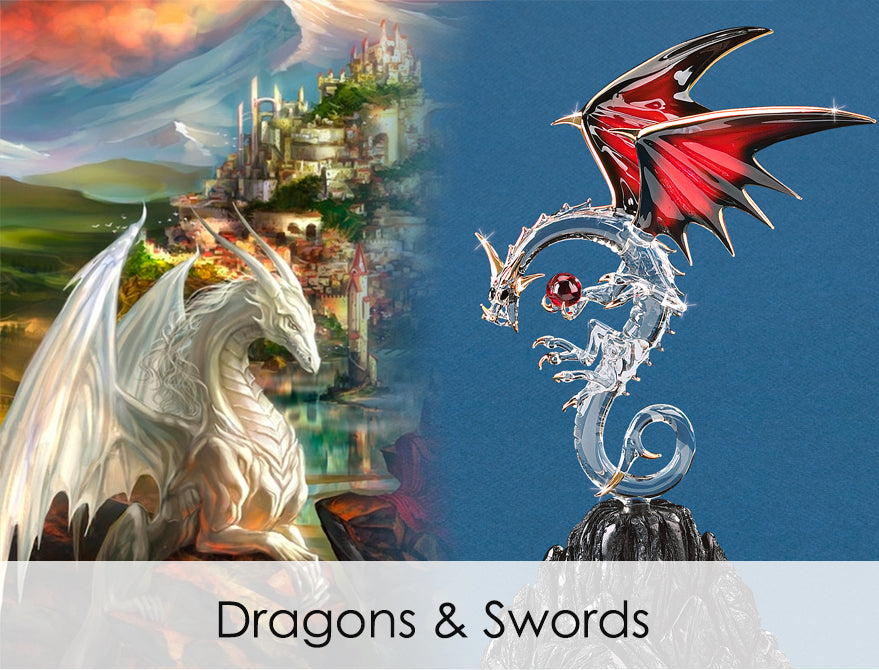 Shop handcrafted glass art of dragons & swords