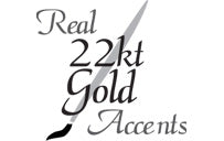 22kt gold accents