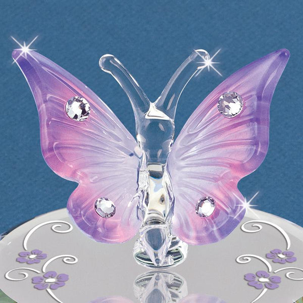 Lavender Butterfly with Crystals