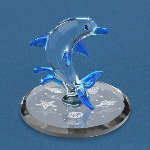 Trinx Jelsy 4H Blue Dolphins on Seashell Figurine Style 2 Unique Gifts