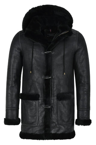 Black Sheepskin Coat