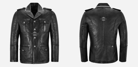 German leather pea coat