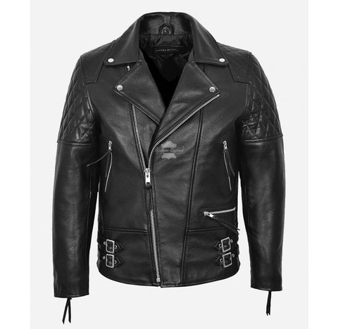 Biker leather jacket for mens