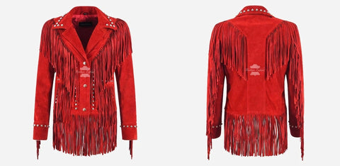 Women Suede Fringe Jacket