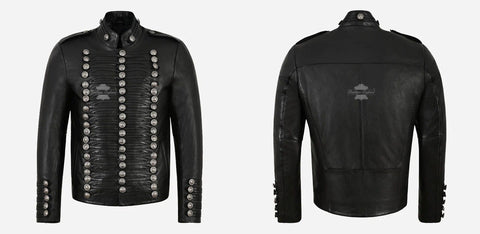 Military Studded leather jacket