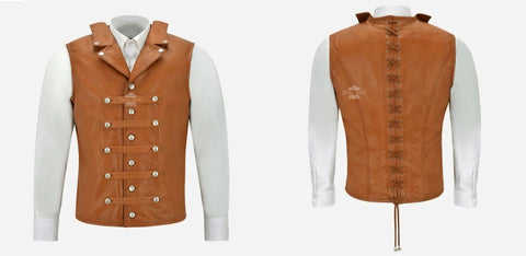 Steampunk studded leather vest