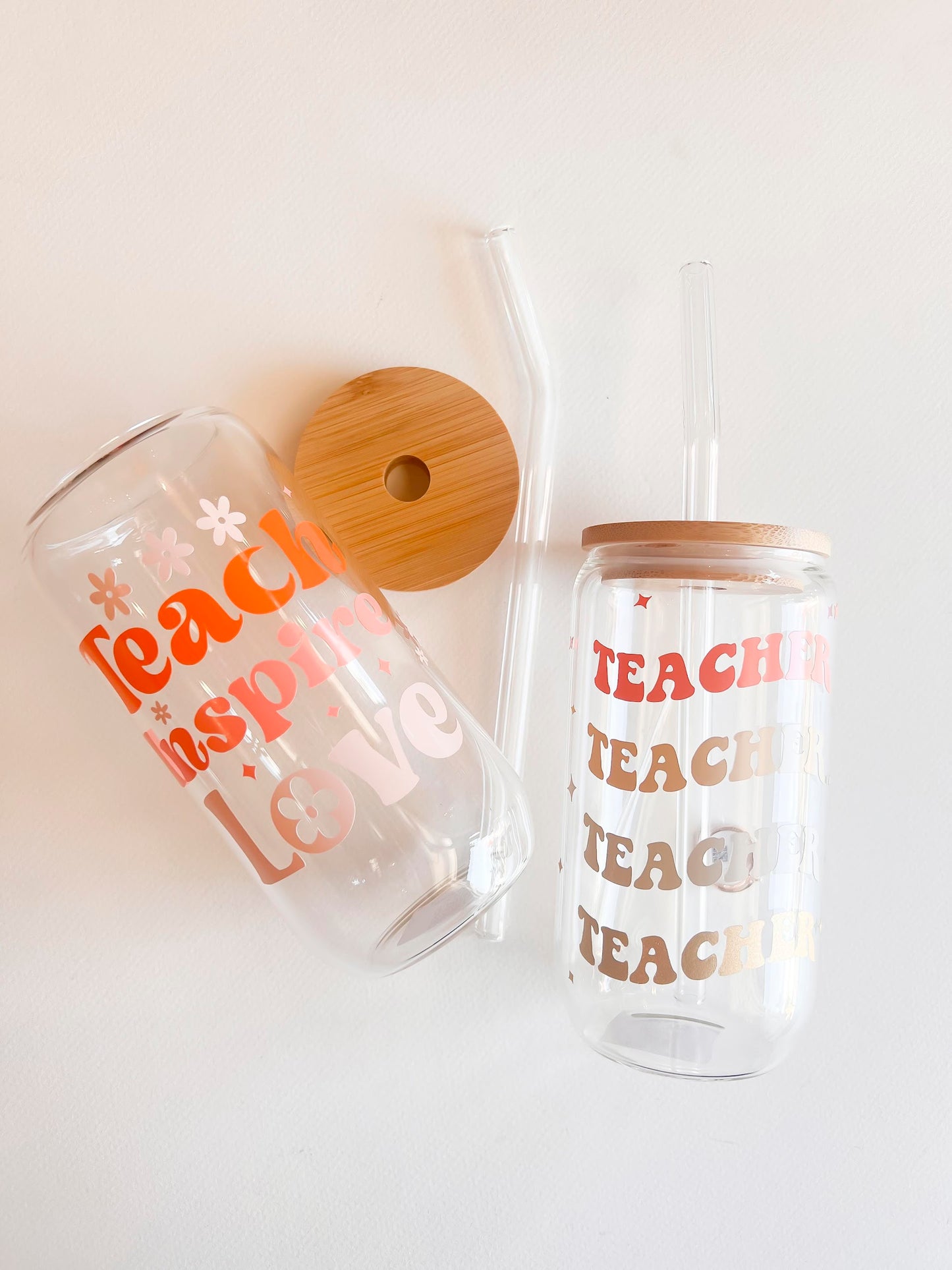 Slasher Iced Coffee Glass W/lid & Straw, Trendy Cute Glass, Horror