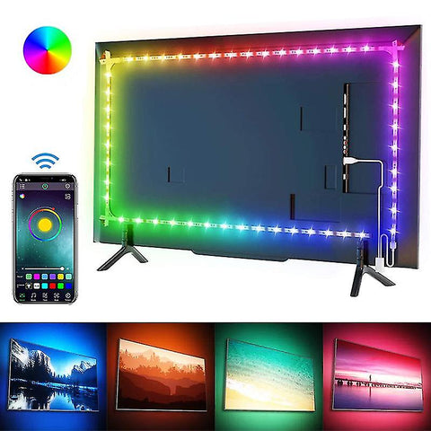 - Rgb Led traka 3m duzine lako se postavlja na televizor za pozadinsko osvetlenje Samolepljiva mogucnost skracivanja60 diodaVisebojnaUsb napajanjeMobilna kontrolaVodootpornaRGB led traka usb pozadinsko osvetlenje za televizor racunar itd