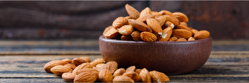 Almonds are rich in magnesium that helps to provide relaxation for our body and brain to aid in our sleep.