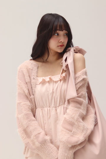 海外販売× muguet tiered cotton cami op ワンピース PINK