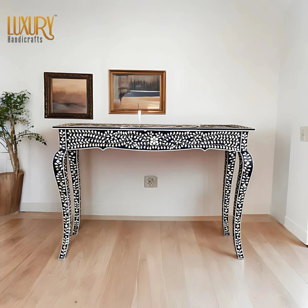 Bone inlay console table design
