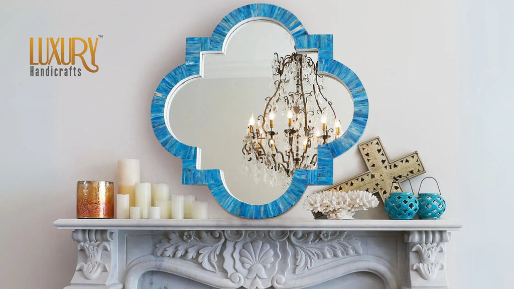 Bone Inlay Frame Mirror